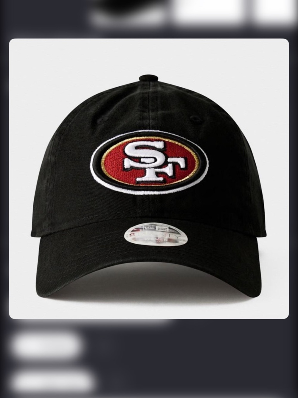 San Francisco 49ers Black Dad Hat with SF Logo